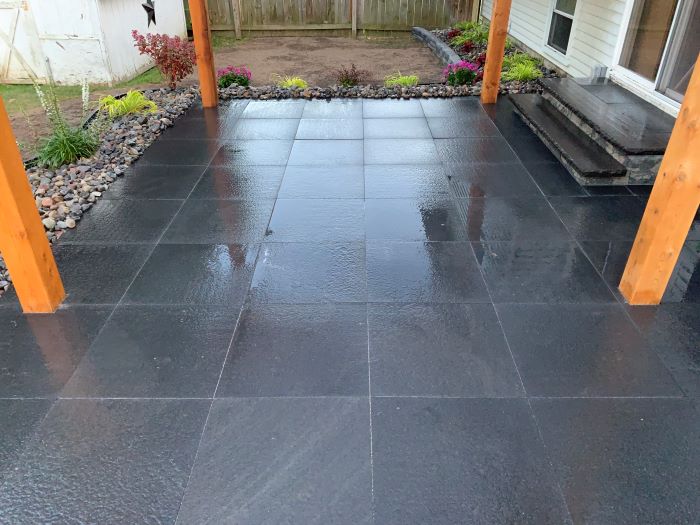 stone patio